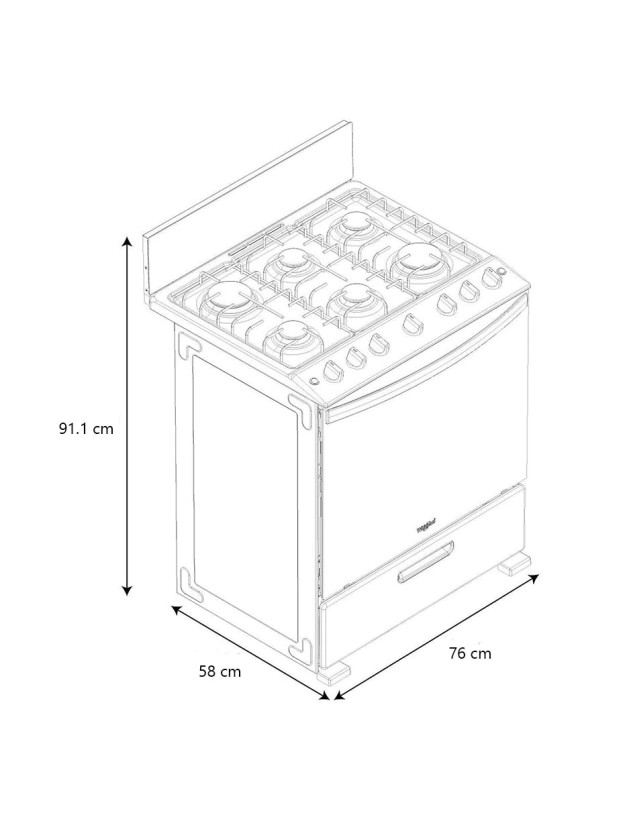 Estufa Whirlpool WFR3200D - Mueblería del Portal