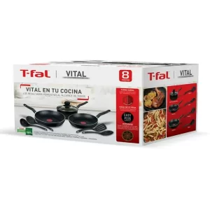 Batería Vital 8 Piezas Negra Easy Plus T-Fal