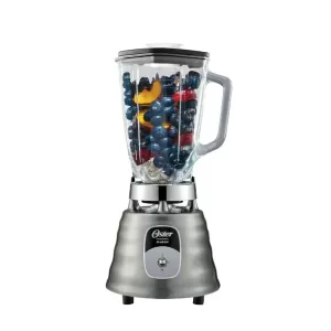 Licuadora Clásica Oster 1 Vel más Pulso Vaso Vidrio Gris