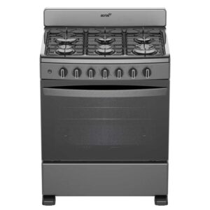 Estufa al piso con cubierta negra 6 quemadores 30 pulgadas Tittanio