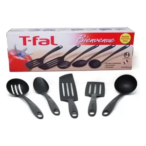 Juego de utensilios T-Fal 5 piezas color negro